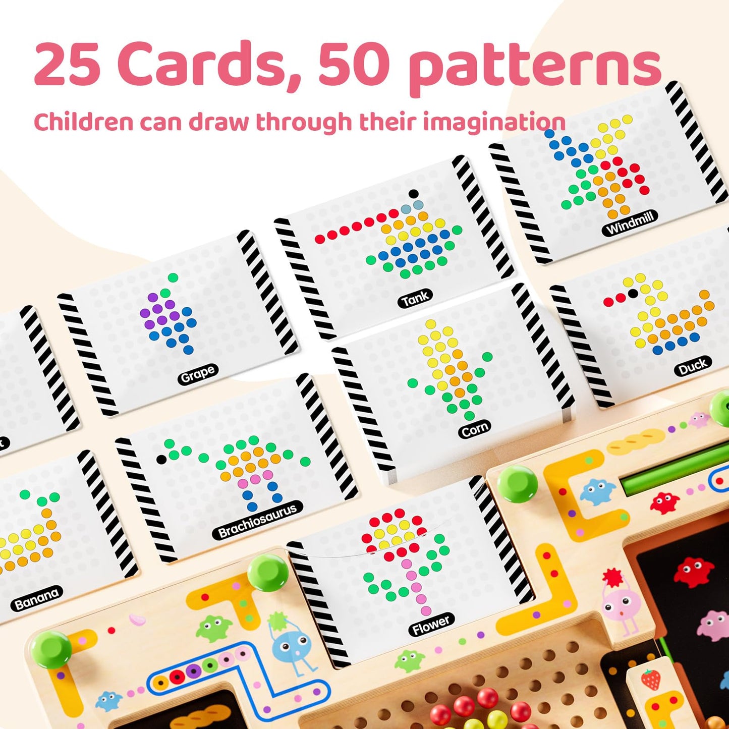 LADFAR Magnetic Maze Montessori Toys - Toddler Toys & Kids Games Designed for Preschool Learning Activities  Enhancing Fine Motor Skills & Cognitive Growth  34567 Year Old Girl Birthday Gift and Boys