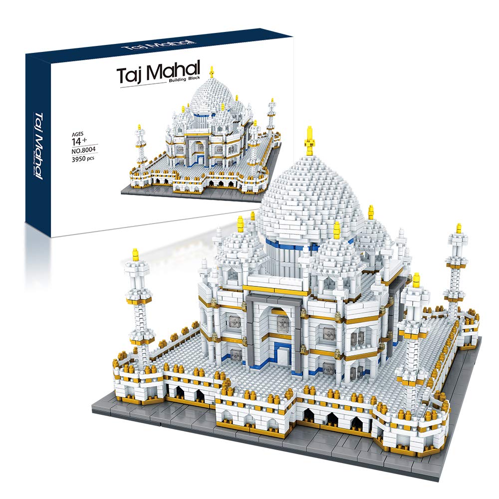 KLMEi Taj Mahal Architecture Collection Building Set - 3950 pcs Micro Block Model Kit for Adults & Kids, Multicolor