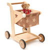 Asweets Wooden Baby Walker & Doll Stroller, Medium, Brown, Model ACBW-3, Push & Pull Learning Toy for Boys & Girls
