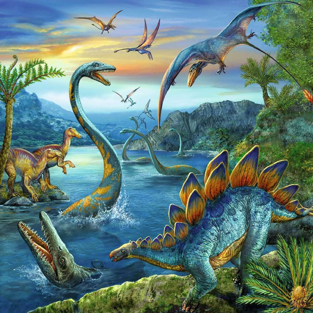 Ravensburger Dinosaur Fascination 3 X 49 Piece Jigsaw Puzzle Set - 09317 - Every Piece Is Unique, Pieces Fit Together Perfectly