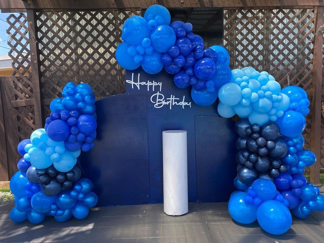 Kbzvnaf Blue Balloons Latex Party Balloons - 50 Pack 12 Inch Helium Matte Blue Balloons For Birthday Wedding Baby Shower Gender