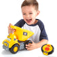 CAT Construction Toys, Junior Crew Lil' Movers Remote Control Truck, RC Car + Dump Truck, Working Headlights, with Child Friendl
