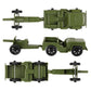 Tim Mee Combat Patrol Willys & Artillery Playset - OD Green, 4pc, USA Made, Plastic, Model TM-28351