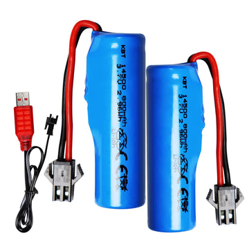 KBT RC Car Lithium Battery: 7.4V 1500mAh Rechargeable Li-ion Battery, 15C High Drain Discharge Batteries for RC Cars, Boat Spare