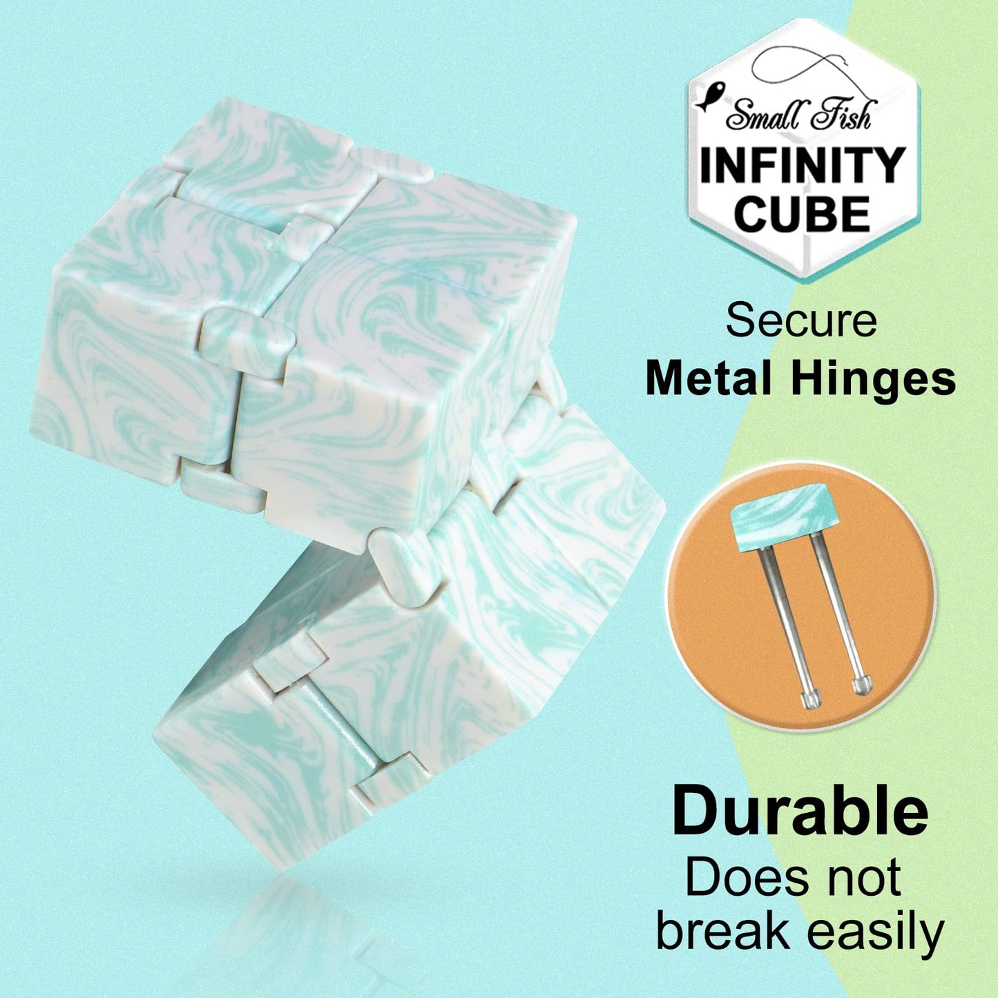 Small Fish Infinity Cube Sensory Fidget Toy, Sensory Tool Edc Fidgeting Game For Kids And Adults, Cool Mini Gadget Best For Stre