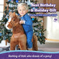 PonyCycle Riding Horse Toy with Brake, Sound & Pedal Pad Classic Model U Mechanical Pony Brown Giddy up Pony Plush Walking Anima