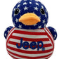 Jeep Text Logo Stuffed Animal Plush Duck - Perfect Enthusiasts | You'Ve Been Ducked (Stars & Stripes, Small)