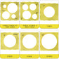 Auihiay 14 Holes Plastic Balloon Sizer Box Cube, Yellow Collapsible Balloon Size Measurement Tool For Balloon Arches, Balloon Towers, Balloon Columns And Balloon Decorations (1-10 Inch)