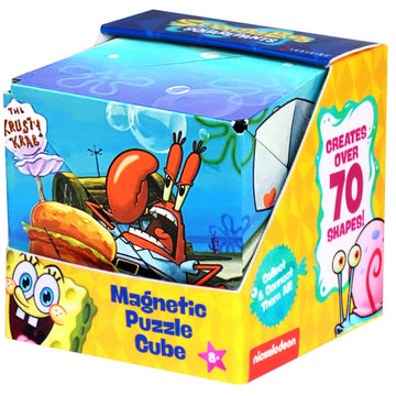 Shashibo Spongebob Shape Shifting Box - Award-Winning, Patented Magnetic Puzzle Cube W/ 36 Rare Earth Magnets - Fidget Cube Tran