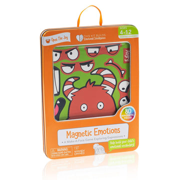 Open The Joy Magnetic Emotions Playset - Medium Green, Paper, Model MONSTIN, Ages 4+ - Explore & Express Feelings with Magnetic Characters