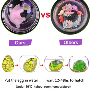 Igeekid 60 Pack Dinosaur Eggs Hatching Dino Egg Grow In Water Crack With Assorted Color Hunting Game Birthday Party Favors For Toddler Kids 3-10 Boys Girls