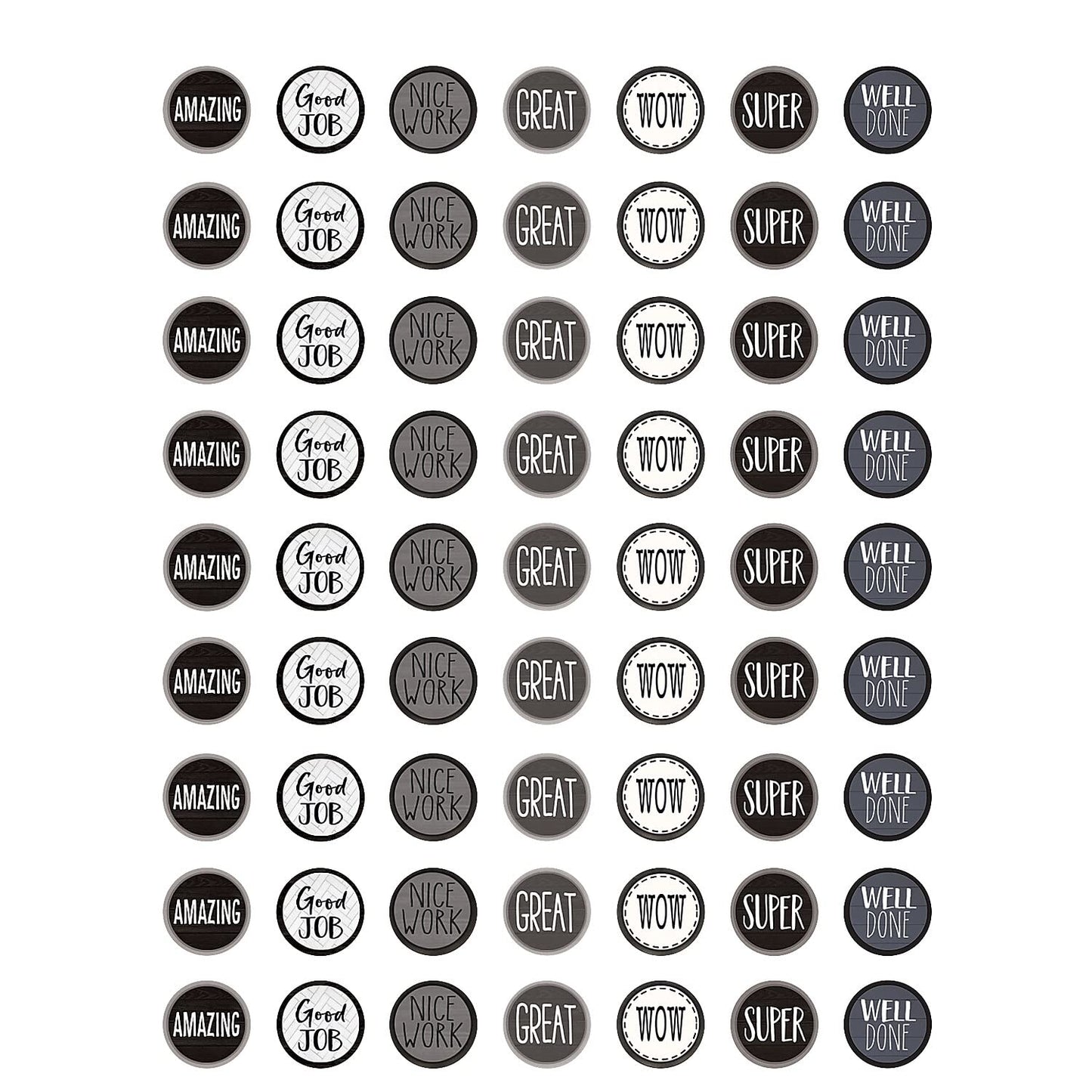 Modern Farmhouse Mini Stickers, 378 Per Pack, 12 Packs