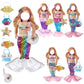 12 Pcs 18 Inch Mermaid-Tail Doll-Clothes-And-Accessories | Lovely Baby Doll Outfits Included Mermaid Summer Dress,Swimsuit Bikin