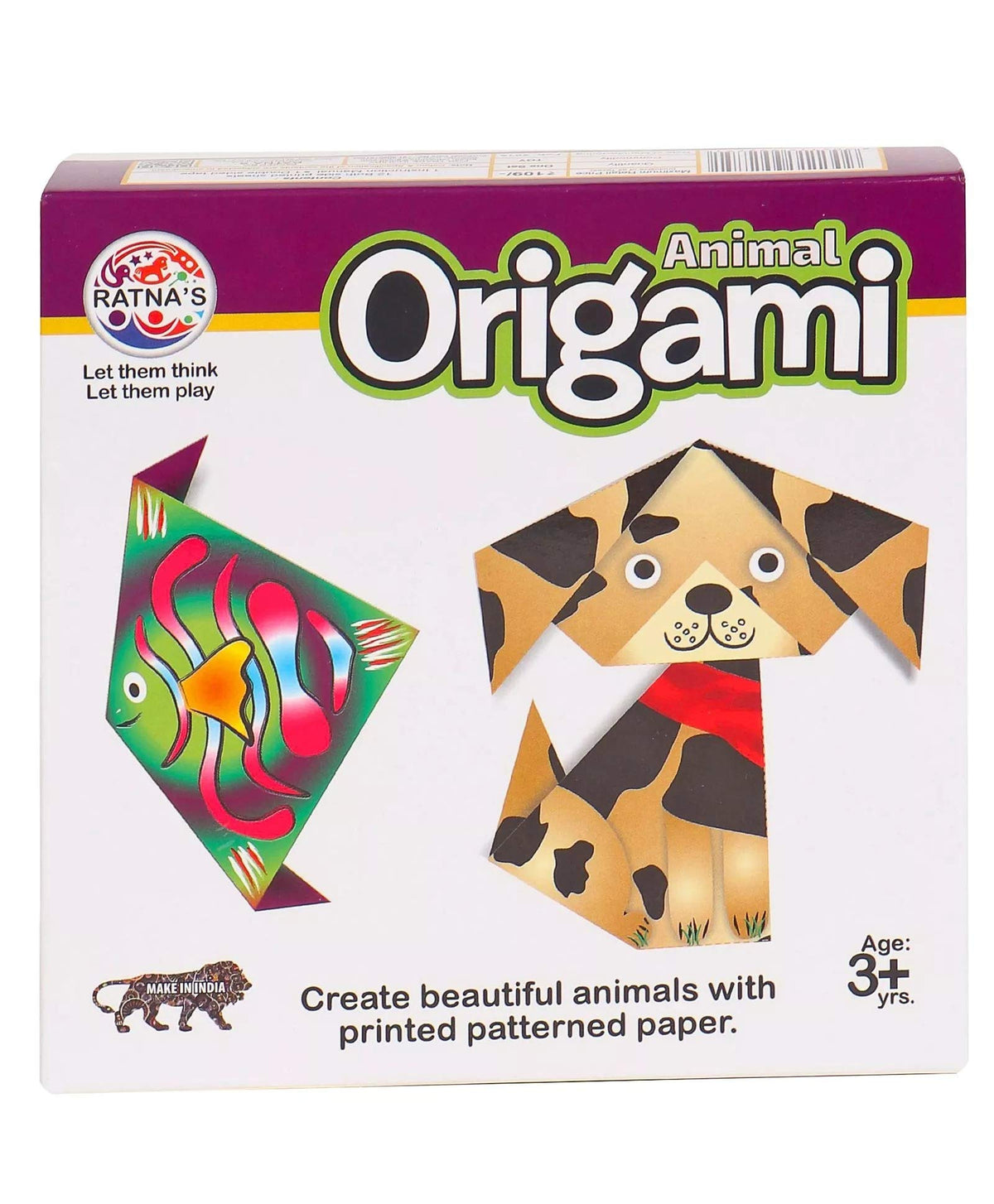 RatnaS Diy Origami Animals. Origami Sheets Included Inside.Create Your Own Jungle With The Help Of Origami