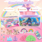 Plunack Unicorn Terrarium Light Up Kit for Girls - Birthday Gifts, Christmas Toy for Girls Age 4-5-6-7-8-11, DIY LED Night Light