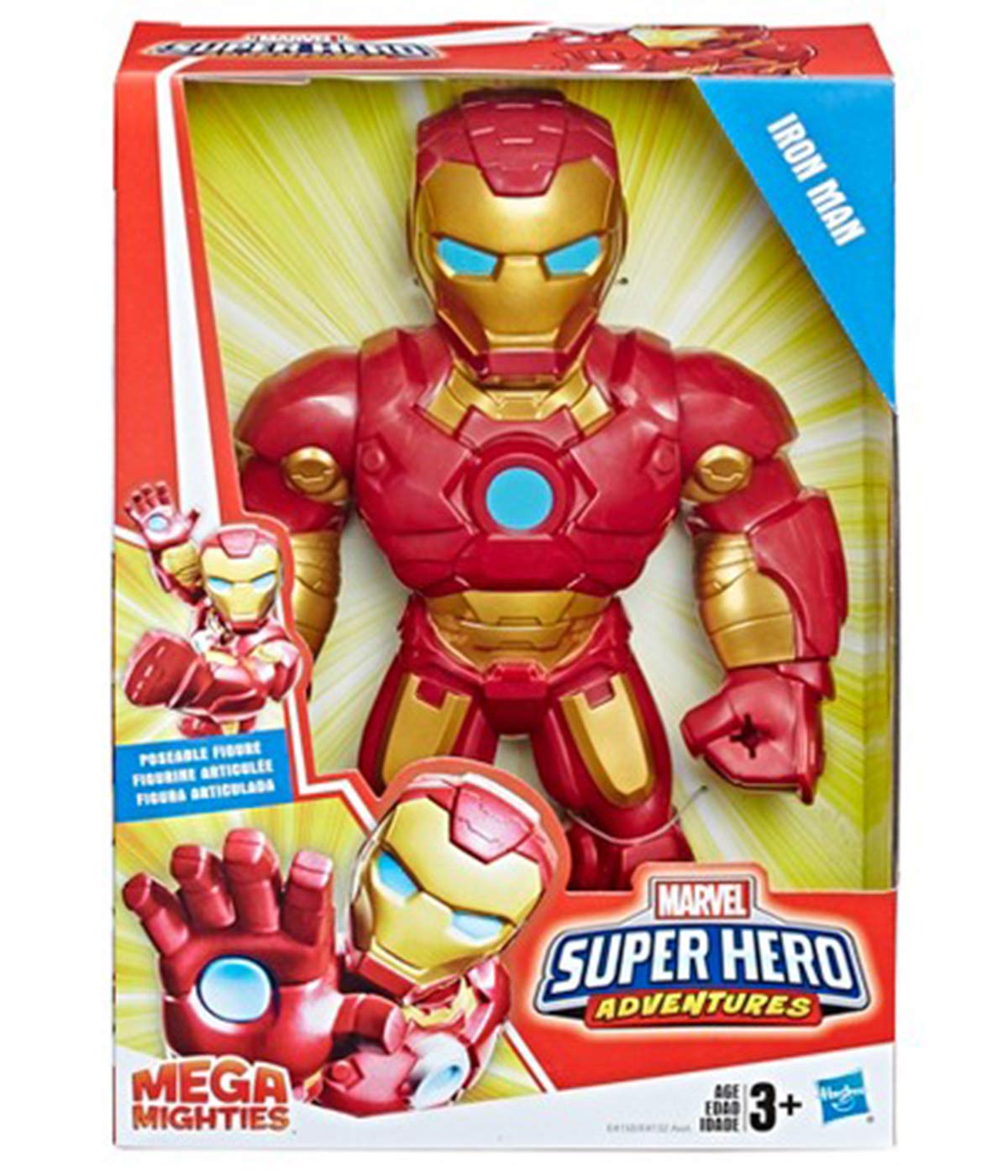 Playskool Heroes Iron Man 10-Inch Action Figure, Collectible Toy for Kids, Brown, Model E4150AS00