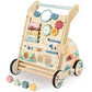 BAUTIA Wooden Baby Walker, Detachable Activity Busy Board, Baby Walking Toys Push Walkers for Babies 6-12 Months