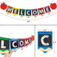 Bessmoso Welcome Banner Kids Back to School Party Decoration Apple Pencil Stationery Garland First Day of School Ideas New Grade