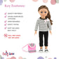 Emily Rose 14.5 Inch Doll Clothes 3 Piece Back To School 14 Inch Doll Outfit Gift Set, Includes Doll Back Pack | Gift Boxed!