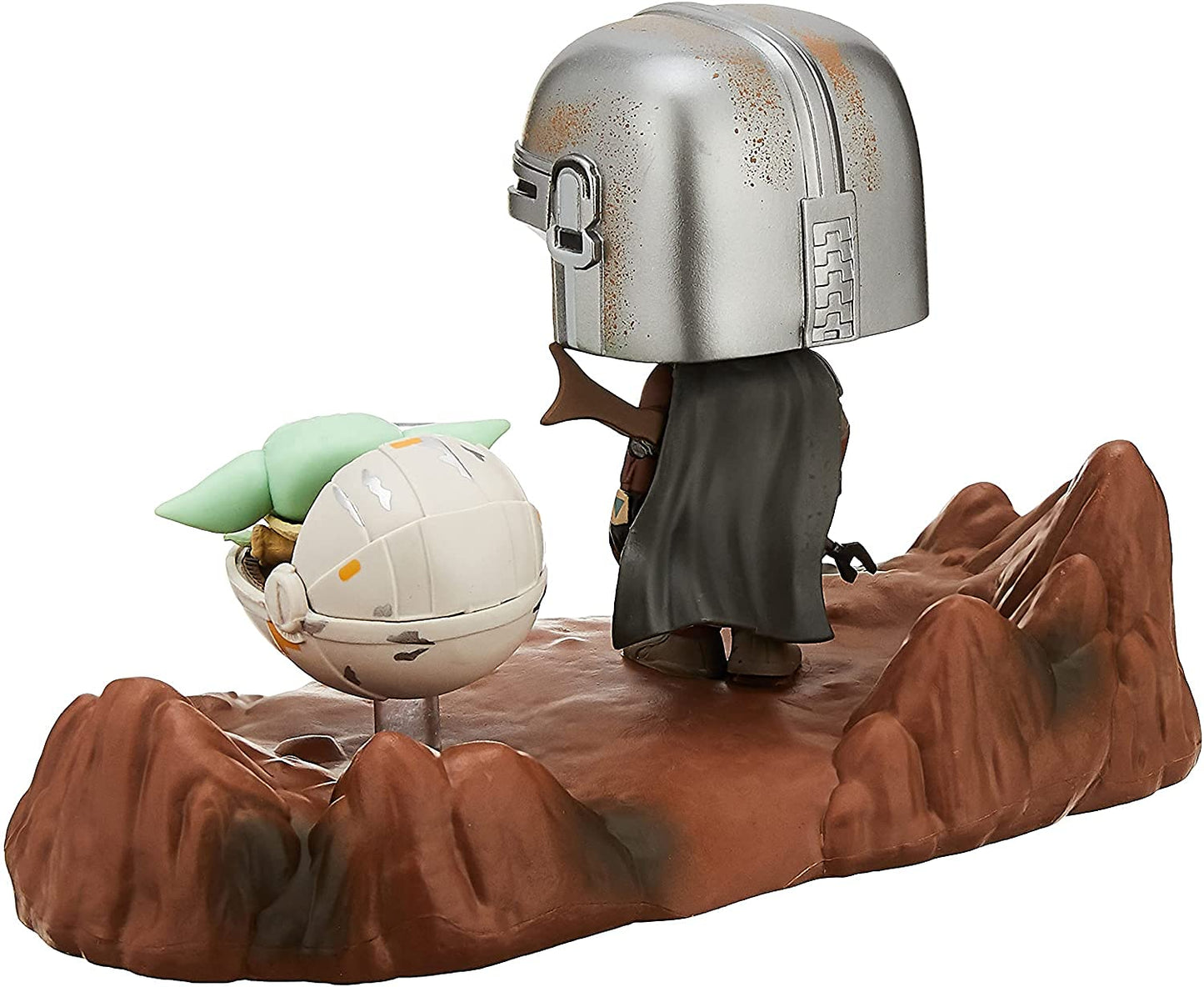 Funko Pop! Star Wars Moment: The Mandalorian with The Child, Vinyl, Multicolor, Standard Size, Model 49930