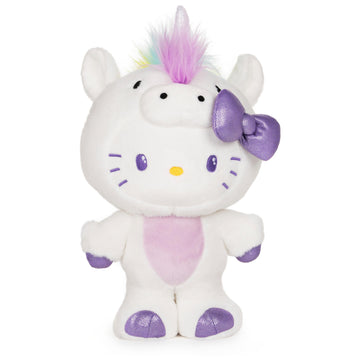 Gund Sanrio Hello Kitty Unicorn Plushie, Kawaii Unicorn Stuffed Animal For Ages 1 And Up, White, 9.5   