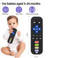 Chuya Silicone Baby Teether Chew Toy For Babies 0-6 Months 3-24 Months, Teething Relief Baby Toys For Infants Remote Control Shape (3 Pack)