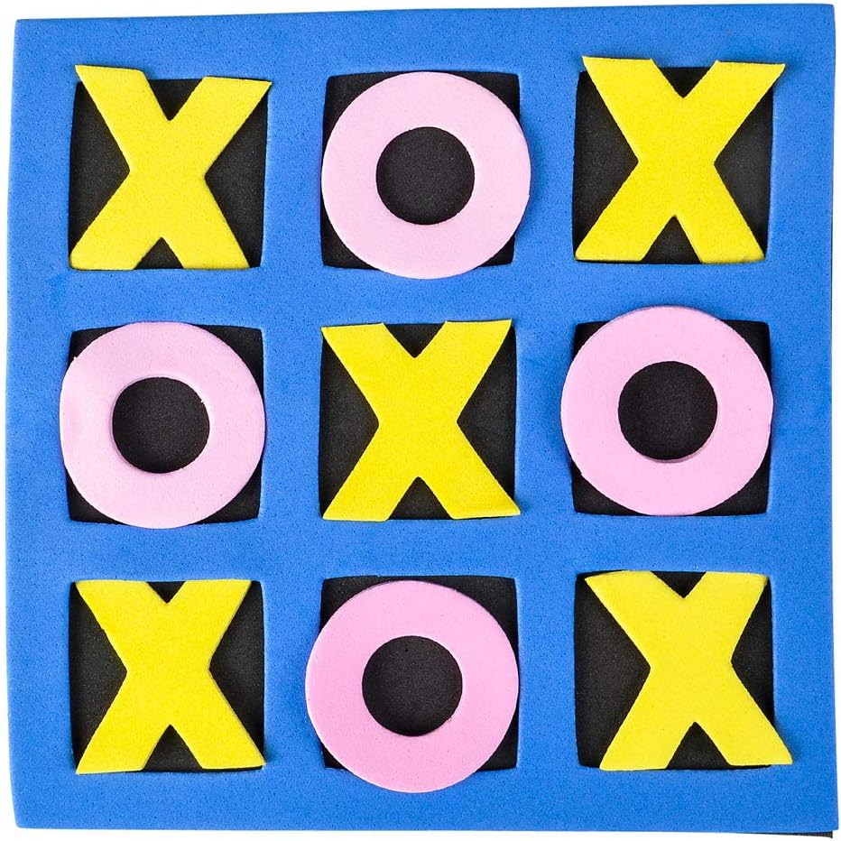 Tic Tac Toe (Bulk Pack Of 120) 5''X5'' Foam Tic-Tac-Toe Mini Board Game Toys For Kids, Birthday Party Favors, Goody Bag Stuffers