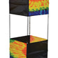 In The Breeze 3071 — Tie Dye Double Box Kite — Easy-Flying, Single-Line Colorful Kite; Kite Line Included