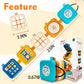 weirtoya Busy Board for 1 Year Old - Multicolor Montessori Travel Toy, Small Plastic Activity Cube for Toddlers, Model DDL-002