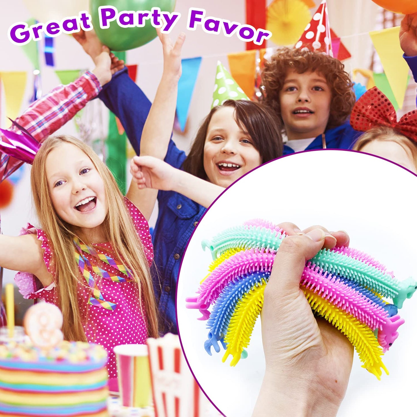 20 Pack Stretchy String Fidget Toys,Sensory Fidget Stretch Toys,Sensory Noodle Strings For Kids Adults Stress Relief,Party Favor