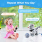Gray Leash Walking Cat Set Toy Interactive Talking Cat Singing Dancing Kitten Mimicking Repeat What You Say Kitty Touch And Voice Control Nodding Wagging Tail Plush Electric Robot For Kid Girl