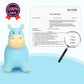 Inpany Bouncy Horse Hippo Hopper Toys, Toddlers Bouncing Zoo Animals Toys, Kid Inflatable Hopping Horse Buddies, Ride On Rubber Bouncer, Indoor Outdoor Birthday Gifts Toy For 2 3 4 Year Old Girls Boys