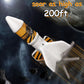 SainSmart Jr. Motorized Rocket Launcher - Air Rocket Toy, 200 ft Range, Parachute, White, 5"L x 10"H