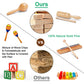 LOOIKOOS Wooden Musical Instruments Set for Toddlers 1-3, Natural Color, Montessori Educational Toys, Model ES-HLJS-0326-778