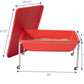 Children'S Factory 18'' Small Sensory Table, Sandbox With Lid, Water Table For Kids, Red