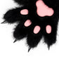 HAOAN Furry Fur Cat Wolf Fox Dog Fluffy Animal Paws Claws Gloves Mittens Hands Costume Cosplay Halloween Christmas for Kids