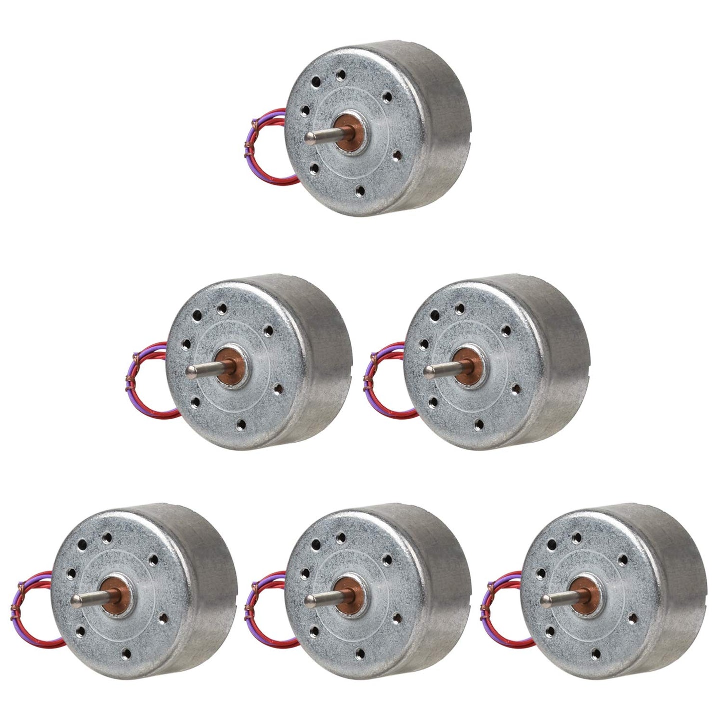 Topoox 6 Pack DC 3V 1730RPM Mini Electric Motor for DIY Toys Wind Turbine Generator