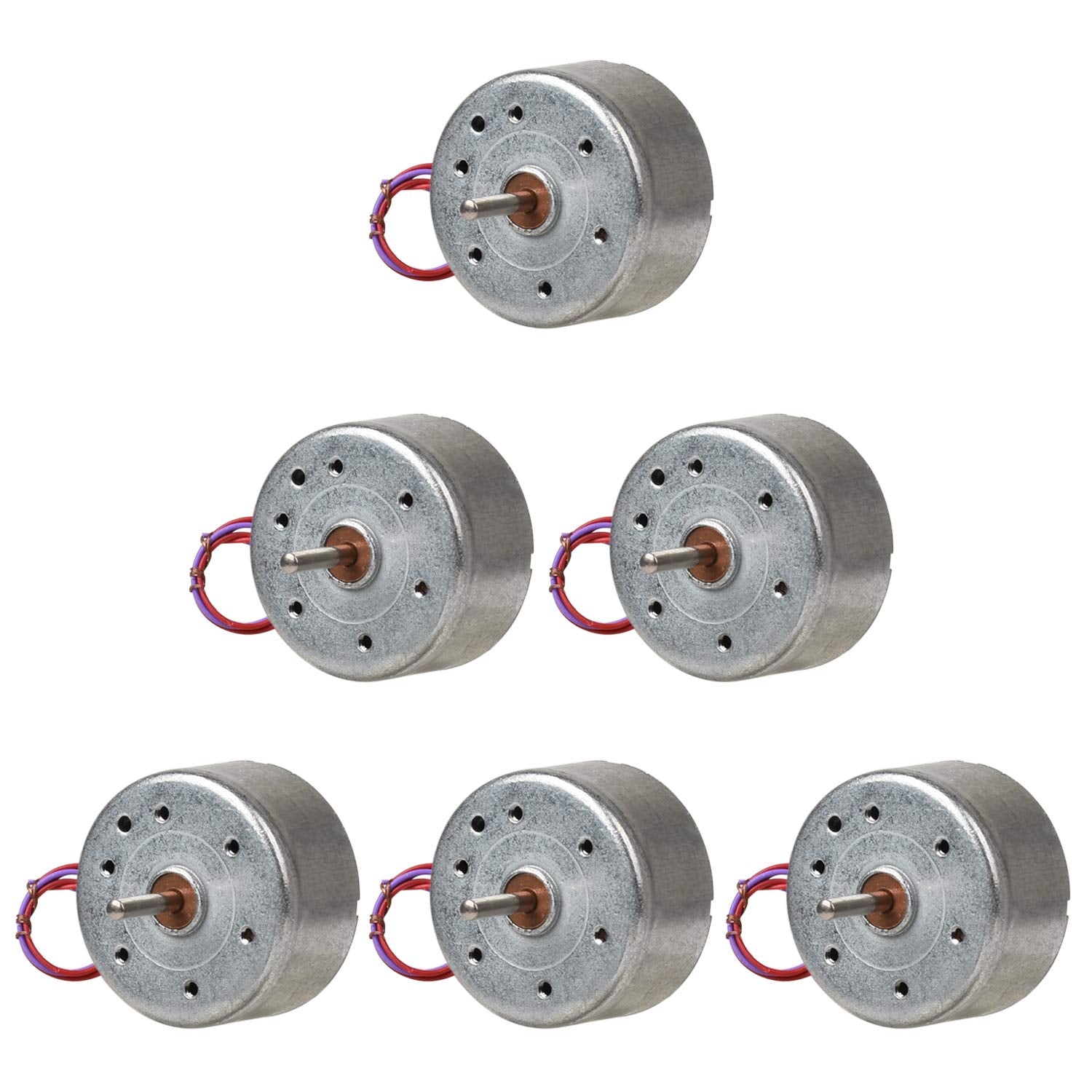 Topoox 6 Pack DC 3V 1730RPM Mini Electric Motor for DIY Toys Wind Turbine Generator
