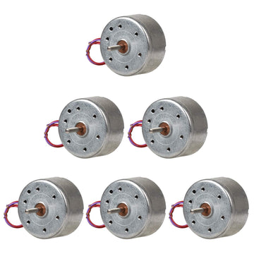 Topoox 6 Pack DC 3V 1730RPM Mini Electric Motor for DIY Toys Wind Turbine Generator