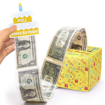 Happy Birthday Day Money Box for Cash Gift Pull,Money Gift Boxes for Cash,Money Box for Cash Gift Colourful Money Holder for Cas