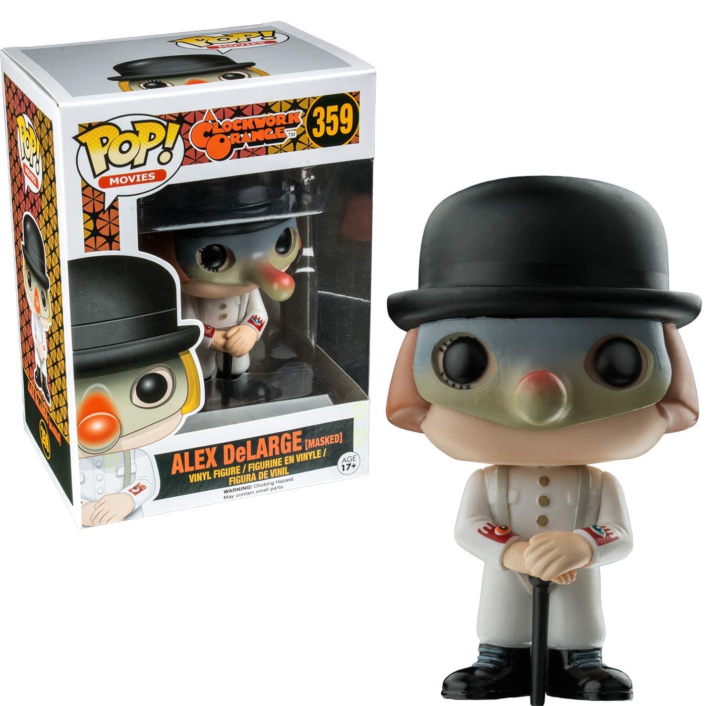Funko Pop Clockwork Orange: Masked Alex Delarge Collectible Figure, Multicolor