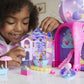 Polly Pocket Gumball Bear Travel Toy Playset with 2 Micro Dolls & 26 Accessories, Multicolor, Model HJN90, Plastic