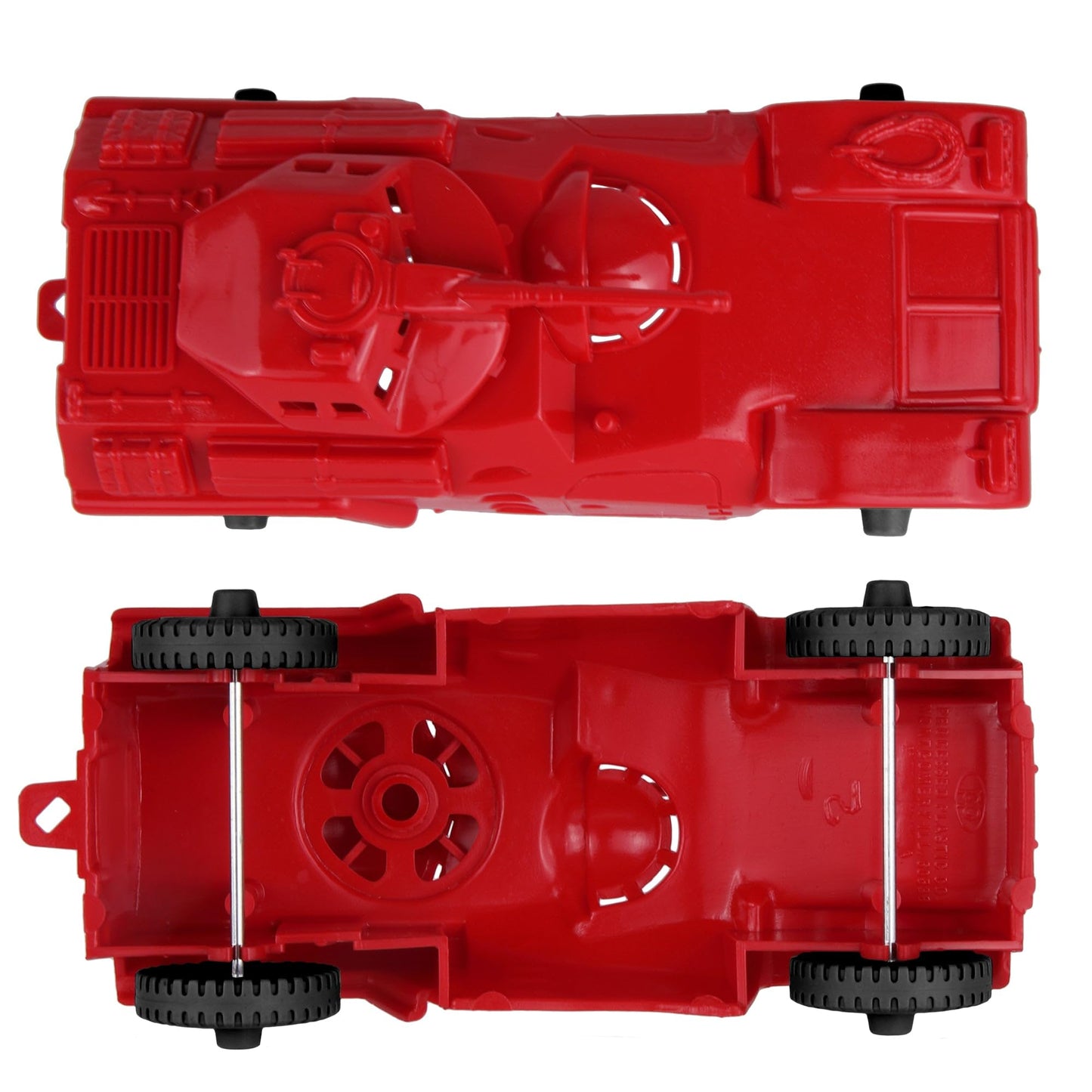 TimMee RECON PATROL Armored Cars - Red Plastic Army Men Scout Vehicles