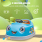 12V Dual Battery Electric Ride on Kids Bumper Car w/Remote Control,360 Degree Spin,Push Rod Rocker Horse Function,3-Speeds Babie