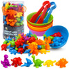 Gkdoms Counting Dinosaurs Toys Matching Game With Sorting Bowls Preschool Learning Activities Montessori Sensory Toys For Math Color Sorting, Party Favors Birthday Valentine'S Gifts For Kids Toddlers