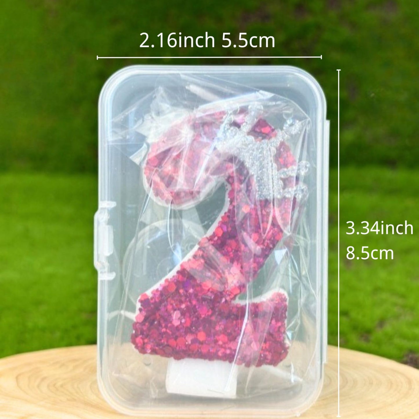 CasaPopz Hot Pink Number 9 Birthday Candle, Wax Blend Cake Topper, Fun Glitter Design, Perfect for Cowgirl Party Decorations