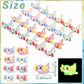 Ferraycle 56 Pcs Luminous Mini Resin Axolotl Charm Axolotl Tiny Animal Figurine Axolotl Charm Tiny Resin Animals for DIY Landsca