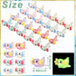 Ferraycle 24 Pcs Luminous Mini Resin Axolotl Charm Axolotl Tiny Animal Figurine for DIY Landscape Garden Dollhouse Birthday Part