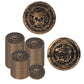100 Pieces Plastic Pirate Gold Coins Set, Brown - Play Treasure Gold Coins for Pirate Themed Party, St. Patrick's Day, Treasure
