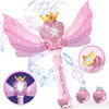 Bubble Wand For Kids Girls - Automatic Bubble Machine With Led Light Music, Include 2 Bubble Solutions, Outdoor Party Easter Bir